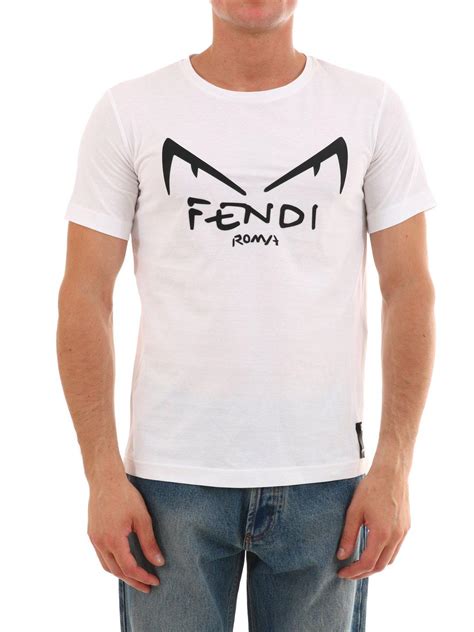 fendi tshirt white|fendi eyes t shirt men's.